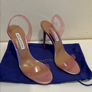 Aquazzura Pink Strappy Heels